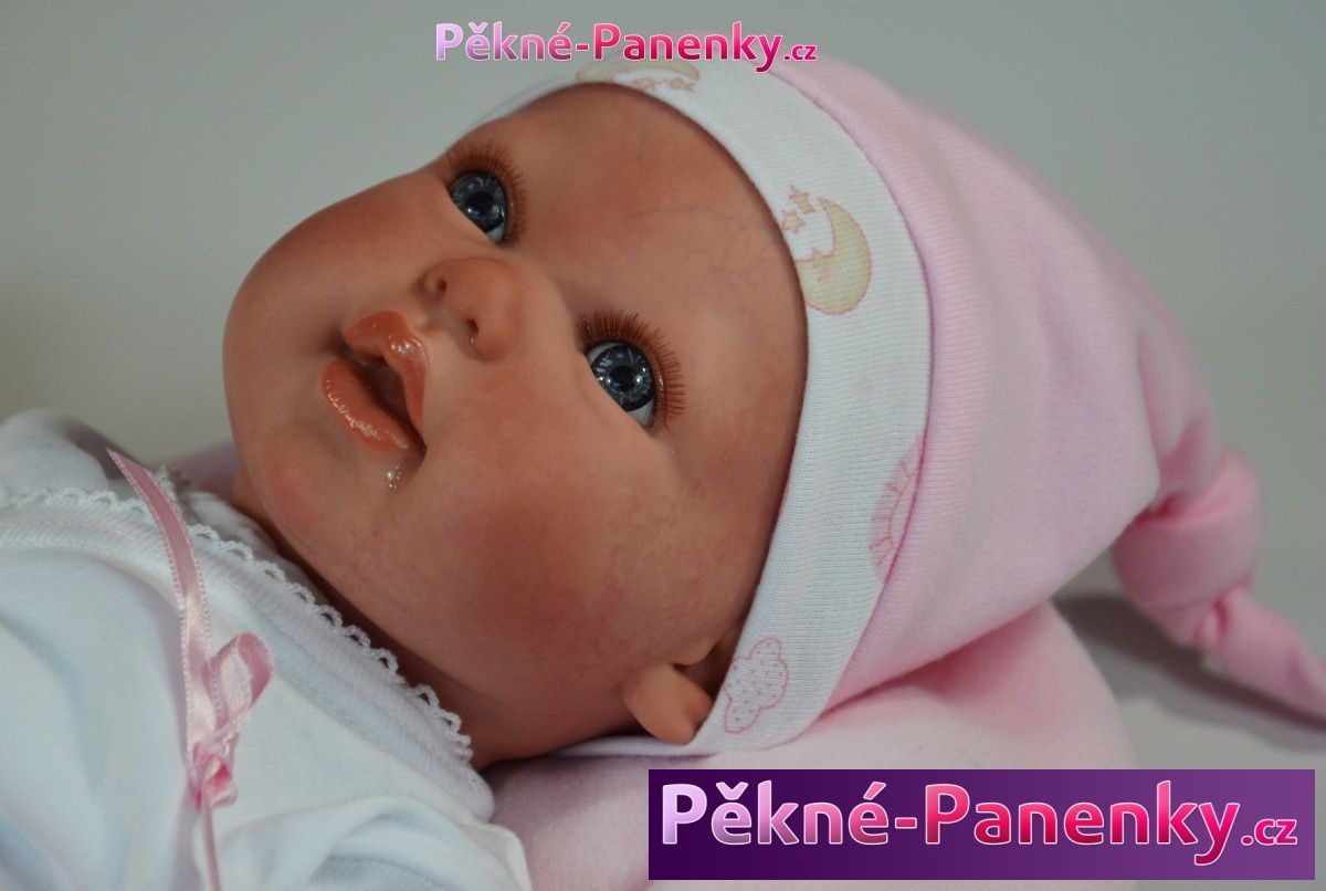 Reborn realistická panenka Arias® Mies růžová v kompletu 45 cm - obrázek 1