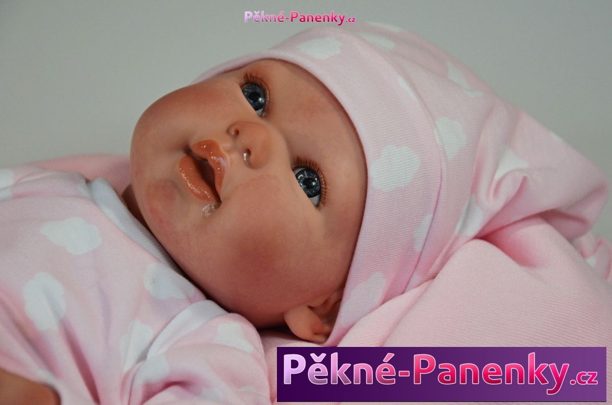 Reborn realistická panenka Arias® Mies růžová 45 cm - obrázek 3