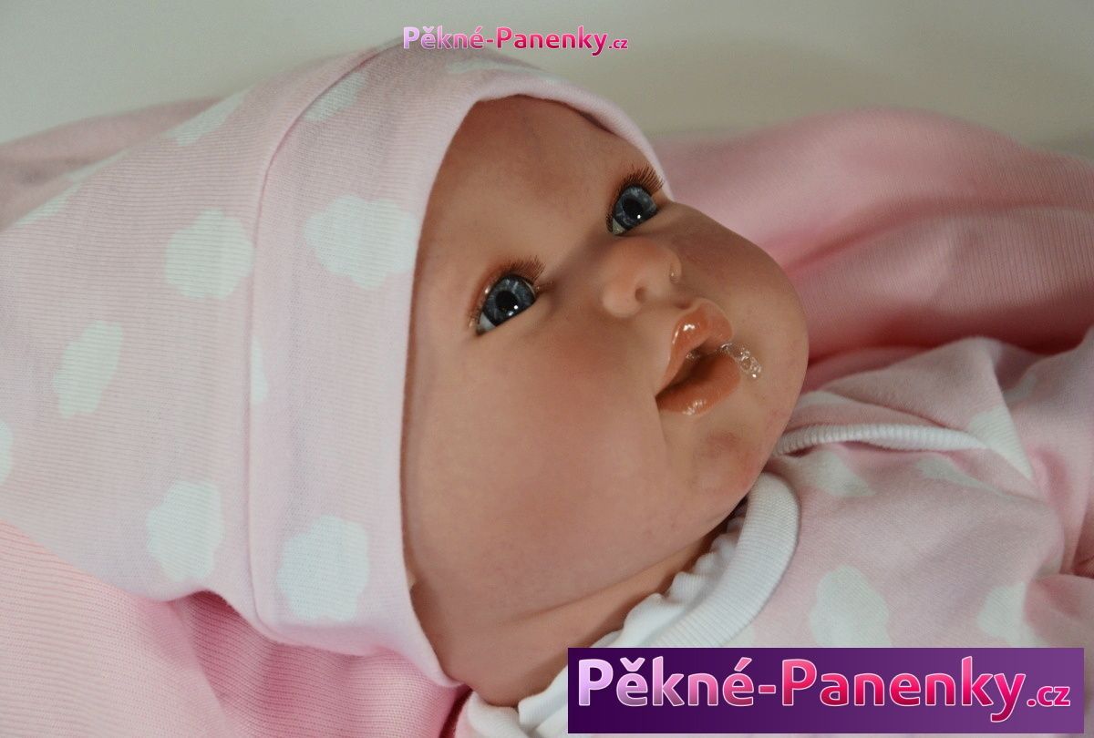 Reborn realistická panenka Arias® Mies růžová 45 cm - obrázek 4