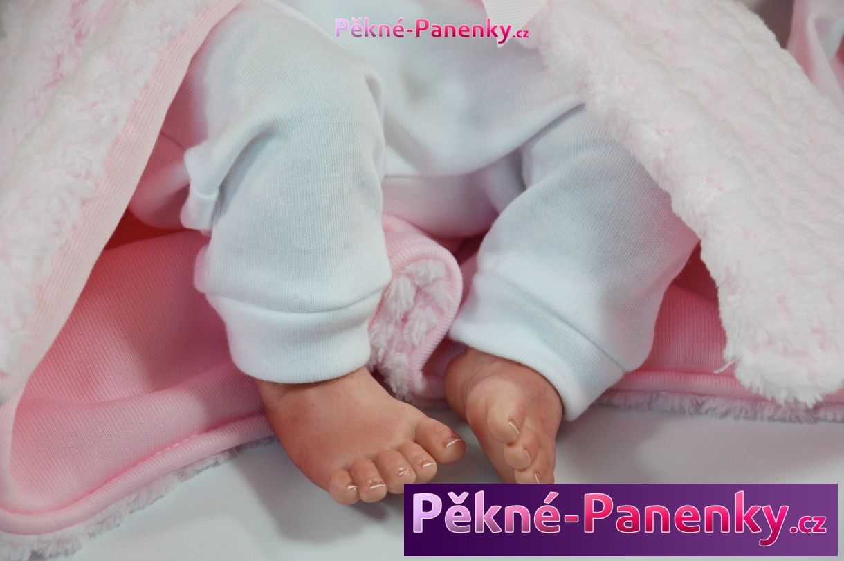 Reborn realistická panenka Arias® Mies růžová 45 cm - obrázek 6