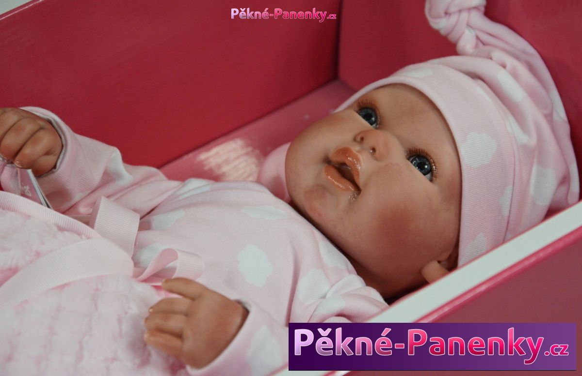 Reborn realistická panenka Arias® Mies růžová 45 cm - obrázek 7