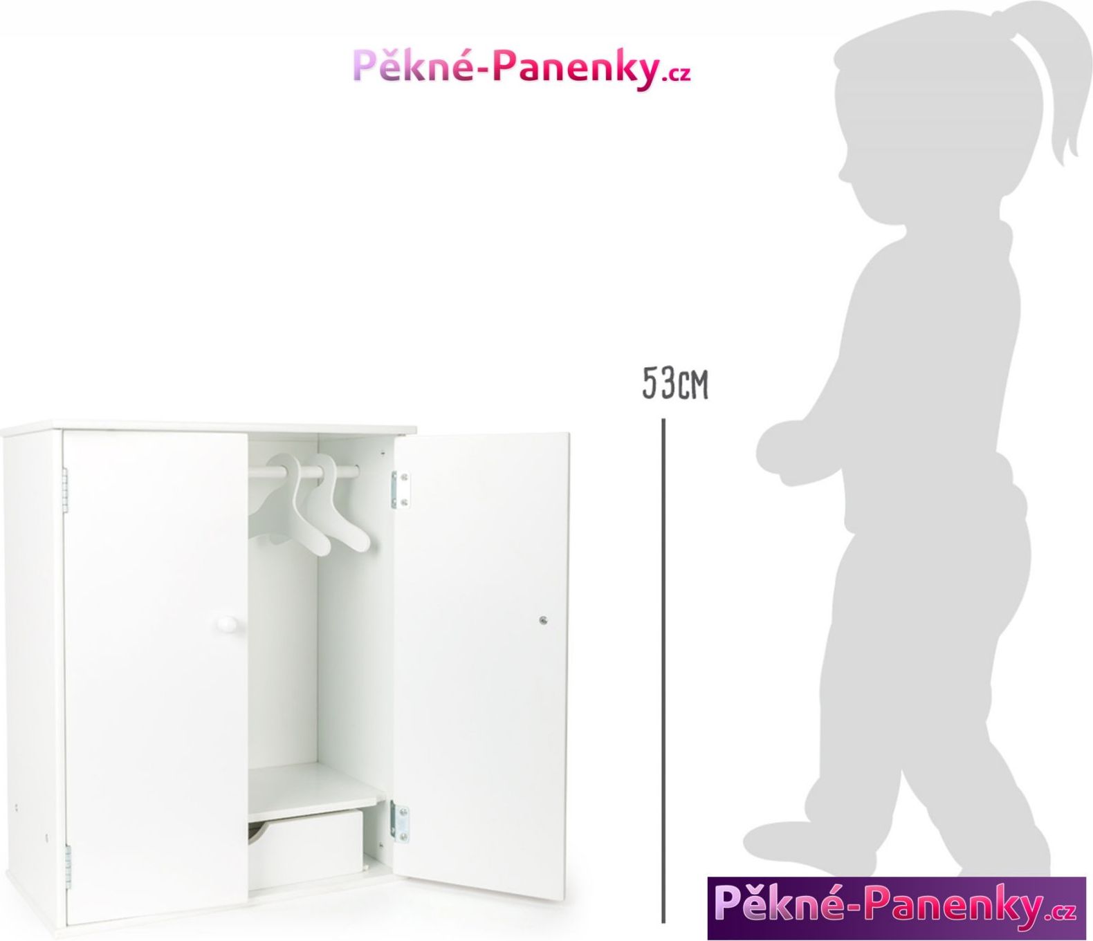 Legler Nábytek (skříň) pro panenky bílá - obrázek 6