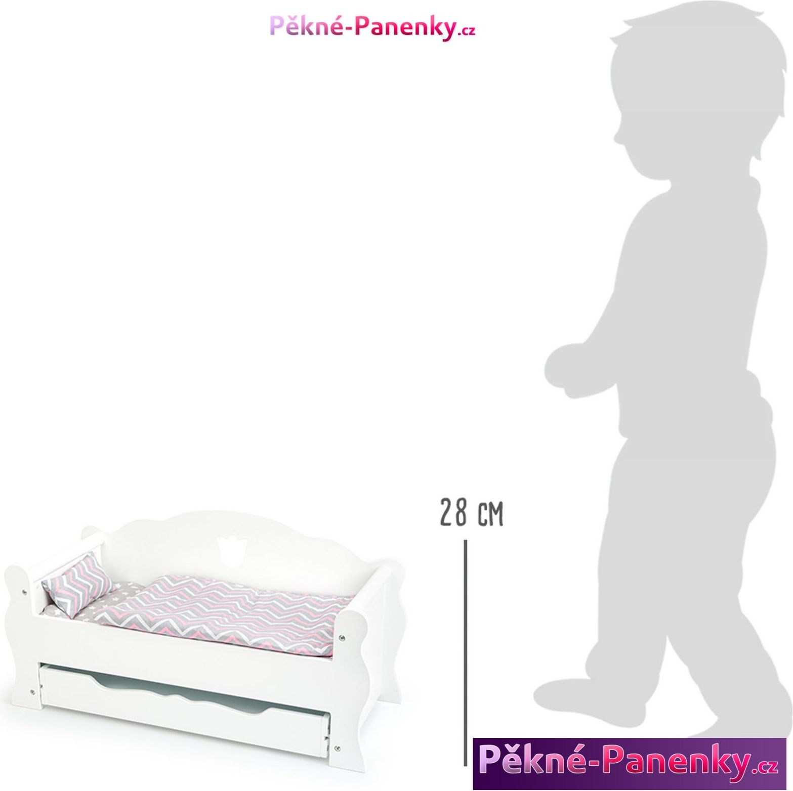 Legler Nábytek (postel) pro panenky s úložným prostorem - obrázek 5