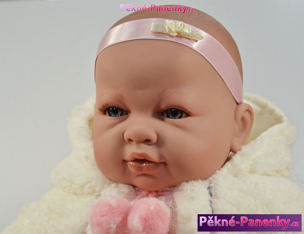 Mluvící velká realistická panenka Berbesa® Sara s kabátkem 50 cm - obrázek 3