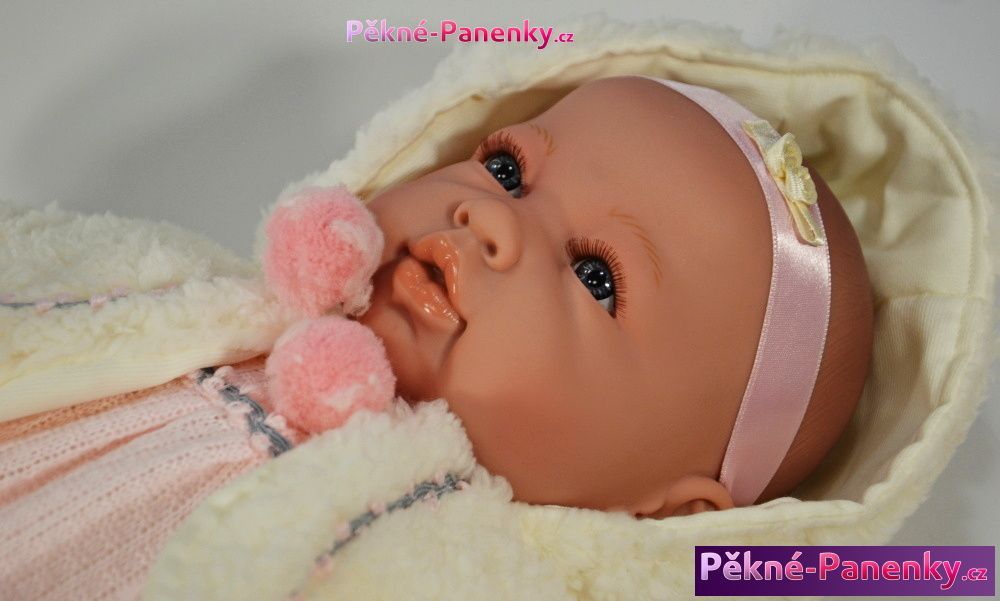 Mluvící velká realistická panenka Berbesa® Sara s kabátkem 50 cm - obrázek 6