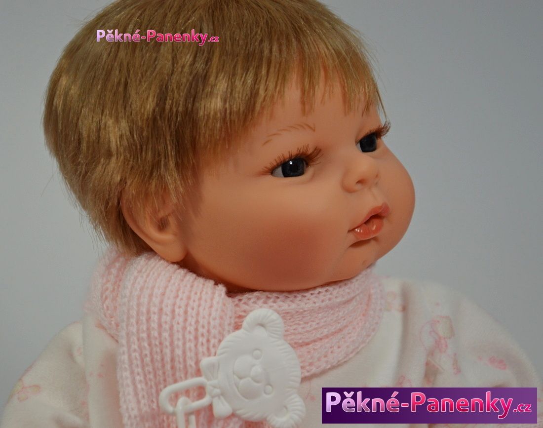Mluvící realistické miminko Berbesa® Raula s dečkou 42cm - obrázek 6