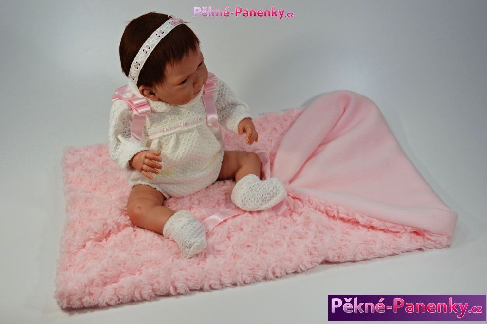 Reborn realistická panenka Berbesa® s vlasy 45 cm - obrázek 6