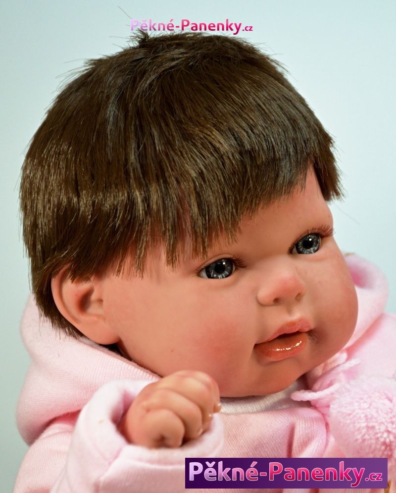 Berbesa Reborn panenka miminko Arias® Blanca s vlasy 45 cm - obrázek 6