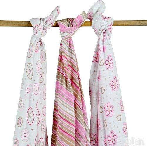 Jollein mušelínová zavinovačka/osuška Flower Girl 3 ks - obrázek 1