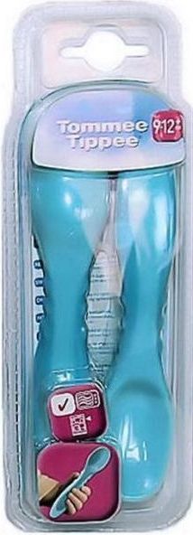 Dětské lžičky Tommee Tippee 4ks-9/12 měs.modré - obrázek 1