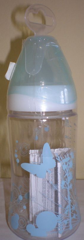 Suavinex  Kojenecká láhev SUAVINEX 260 ml silikon 0% BPA modrá motýlci - obrázek 2