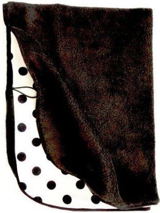 MeeMee Oboustranná deka 70x90 cm černá , puntík - obrázek 1
