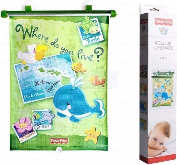 Rolety do auta Fisher Price 2ks-velryba - obrázek 1