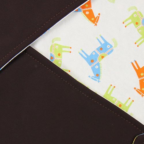 Babyrenka  Babyrenka zavinovačka do autosedačky Basic Softshell  hnědá Bio koníci - obrázek 3