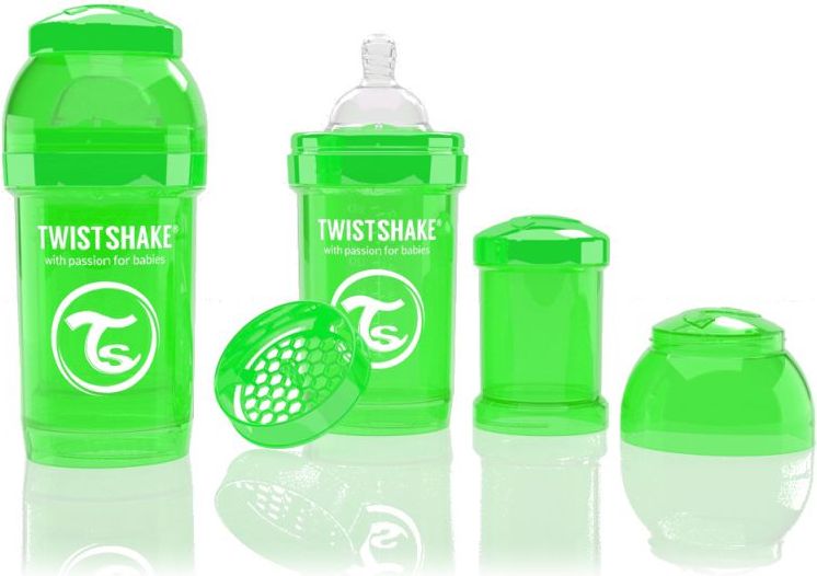 Twistshake antikoliková láhev 180ml - 5 barev GREEN - obrázek 1