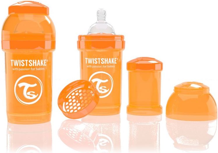 Twistshake antikoliková láhev 180ml - 5 barev ORANGE - obrázek 1