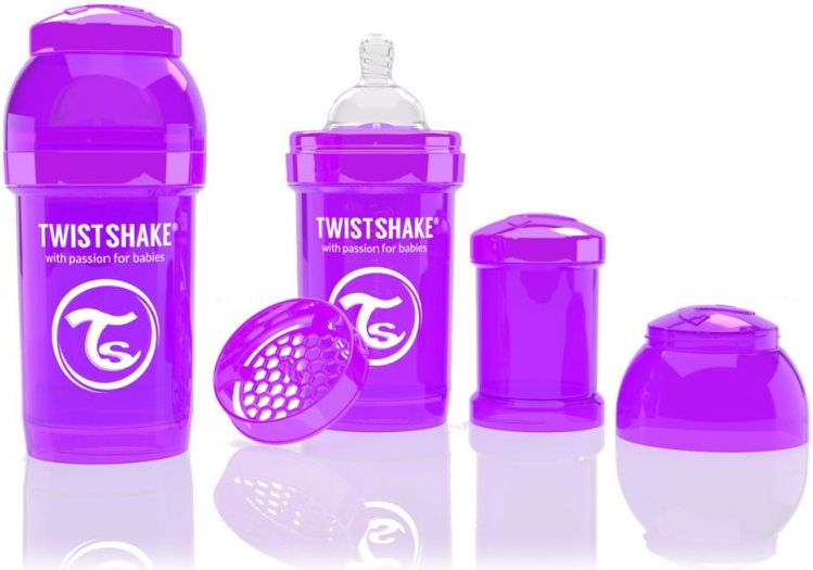 Twistshake antikoliková láhev 180ml - 5 barev PURPLE - obrázek 1