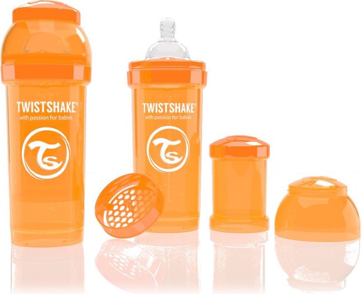 Twistshake antikoliková láhev 260ml  - 5 barev ORANGE - obrázek 3