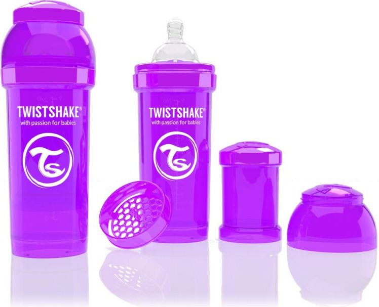 Twistshake antikoliková láhev 260ml  - 5 barev PURPLE - obrázek 3