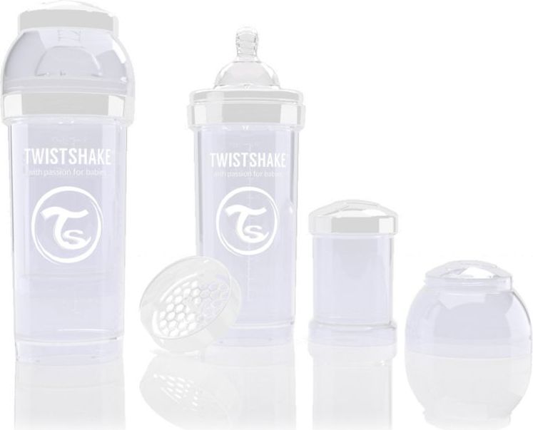 Twistshake antikoliková láhev 260ml  - 5 barev WHITE - obrázek 3