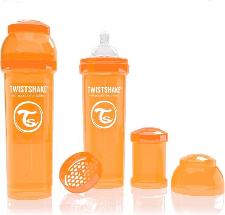 Twistshake antikoliková láhev 330ml- 6 barev ORANGE - obrázek 3
