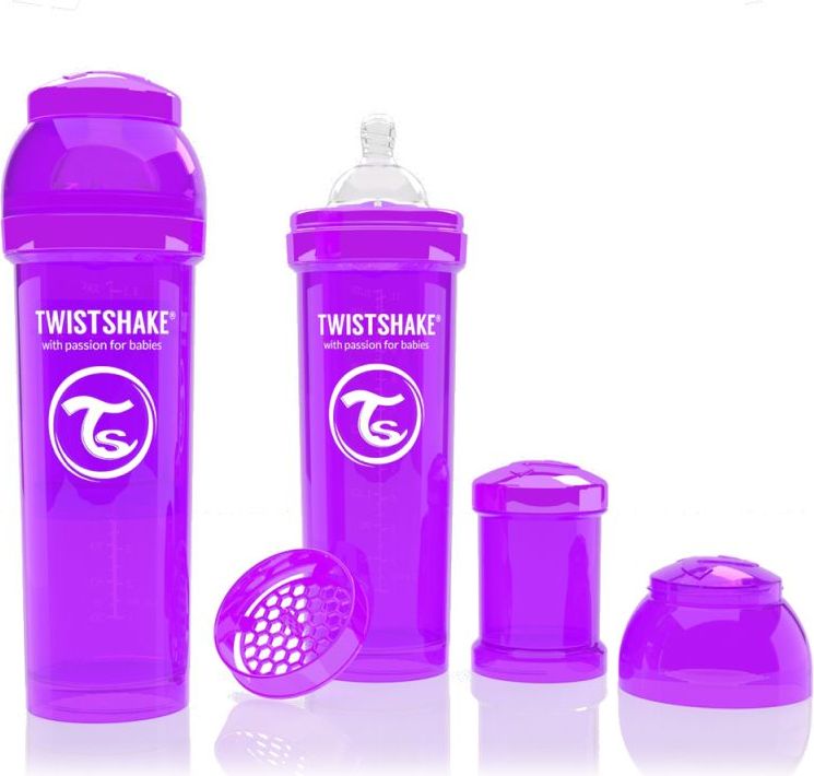 Twistshake antikoliková láhev 330ml- 6 barev PURPLE - obrázek 3