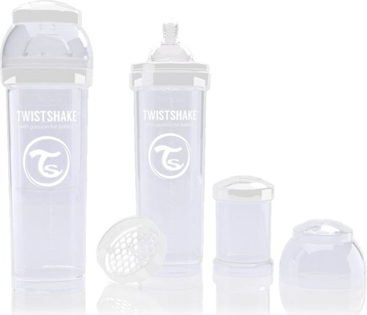 Twistshake antikoliková láhev 330ml- 6 barev WHITE - obrázek 3
