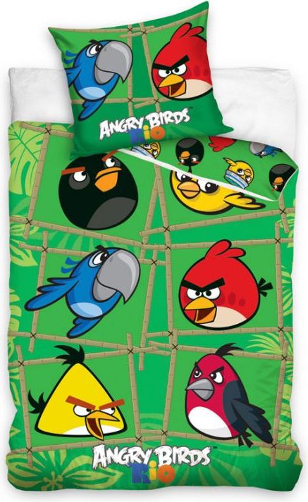 CARBOTEX Povlečení Angry Birds Rio Bamboo 140/200 - obrázek 1