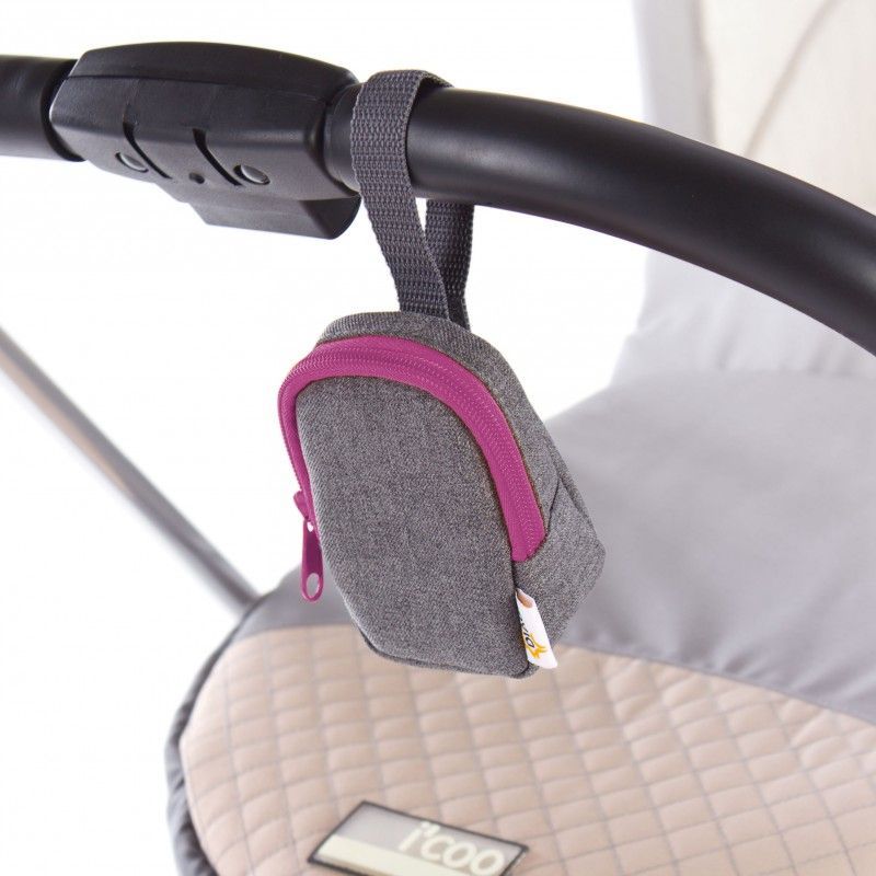 Diago Obal na dudlík DELUXE šedá růžová - obrázek 1