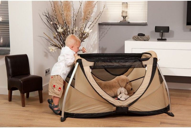 DERYAN PEUTER BOX LUXE Cestovní postýlka béžová - obrázek 1