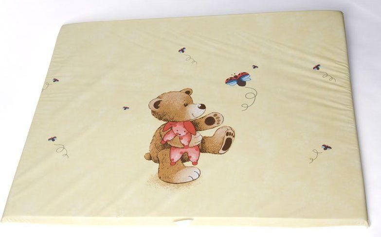 Plochá přebalovací podožka 75x85 žlutý medvídek - obrázek 1