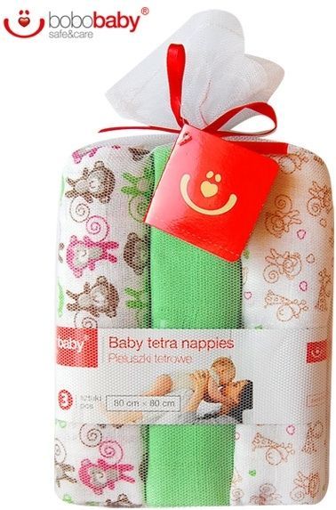 Baby Nellys Dětské bavlněné pleny LUX BOBO BABY - Opičky/zelená - obrázek 1