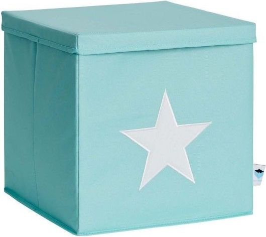 STORE IT Úložný box s víkem  mint s bílou hvězdou - obrázek 2
