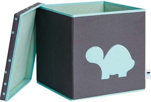 STORE IT Úložný box s víkem  šedá s mint želvou - obrázek 2