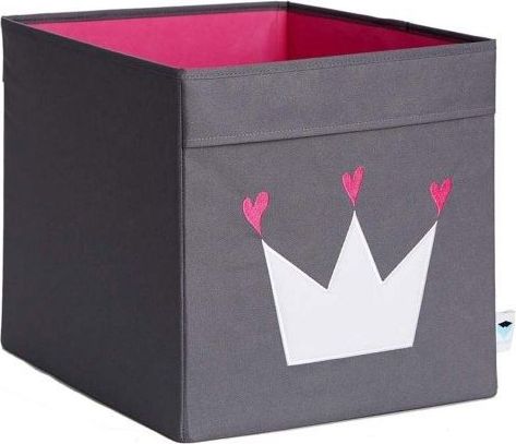 STORE IT Úložný box velký  šedá s bílou korunkou - obrázek 1