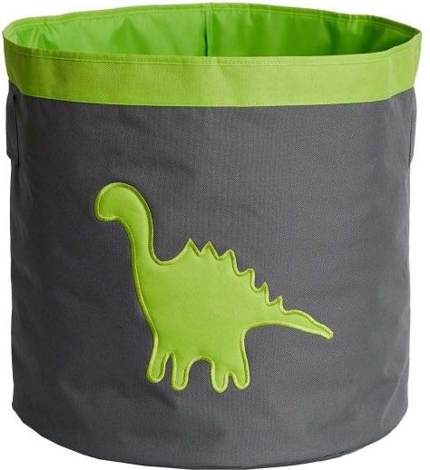 STORE IT Úložný koš velký  šedá se zeleným dinosaurem - obrázek 1