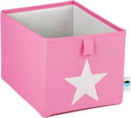 STORE IT Úložný box malý růžová s bílou hvězdou - obrázek 1