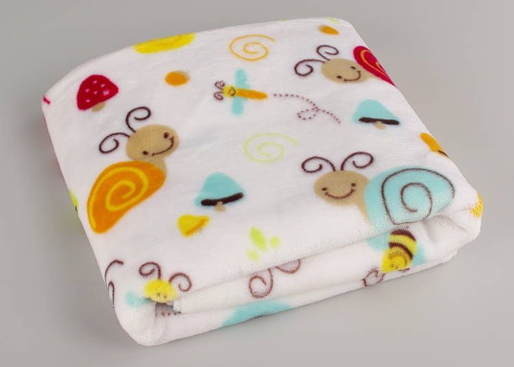 Kaarsgaren Deka Flanell fleece bílá šnek 70x100cm - obrázek 1