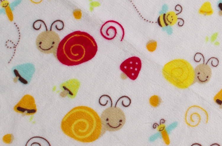 Kaarsgaren Deka Flanell fleece bílá šnek 70x100cm - obrázek 2