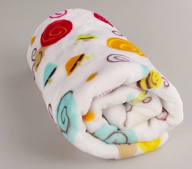 Kaarsgaren Deka Flanell fleece bílá šnek 70x100cm - obrázek 3