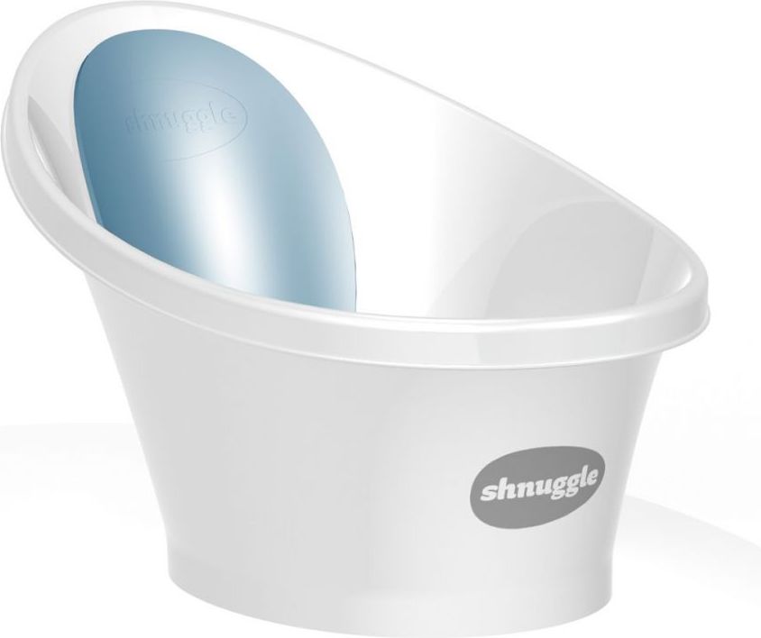Shnuggle SHNUGGLE Vanička bílá s modrou opěrkou - obrázek 1