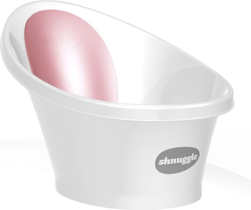 Shnuggle SHNUGGLE Vanička bílá s růžovou opěrkou - obrázek 1