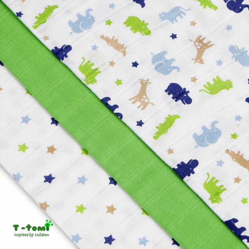 T-Tomi TETRA pleny TOP KVALITA, s potiskem, 70x70, zelení krokodýli - obrázek 3