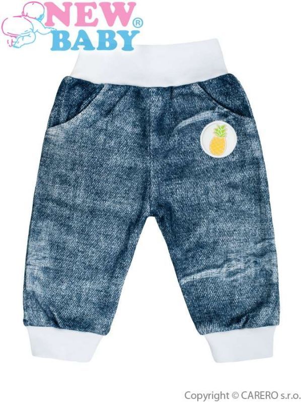 NEW BABY Kojenecké tepláčky New Baby Dark Jeansbaby bílé vel.68 / 4-6měs. - obrázek 1