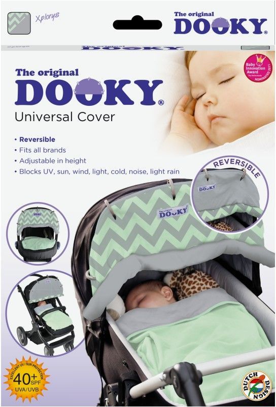 Dooky clona Reversible Mint/Grey Chevron - obrázek 3