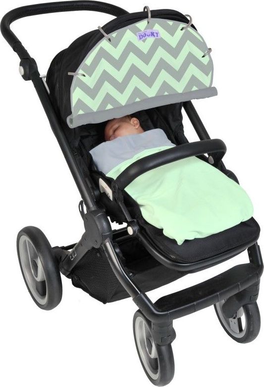 Dooky clona Reversible Mint/Grey Chevron - obrázek 6