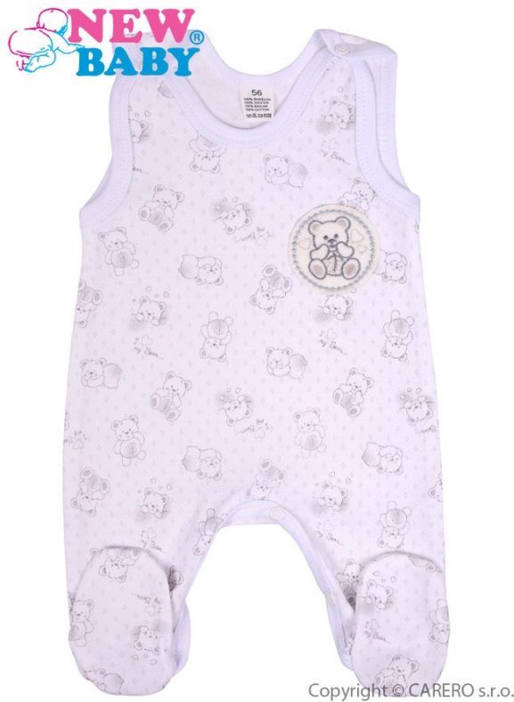 Kojenecké dupačky New Baby Roztomilý Medvídek bílé  vel.56 - obrázek 1