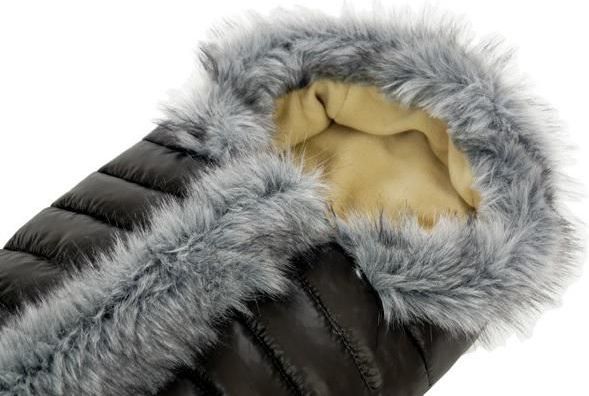 Little Up Fusak s kožíškem LittleUp Eskimo bílá s hnědou kožešinou - obrázek 2