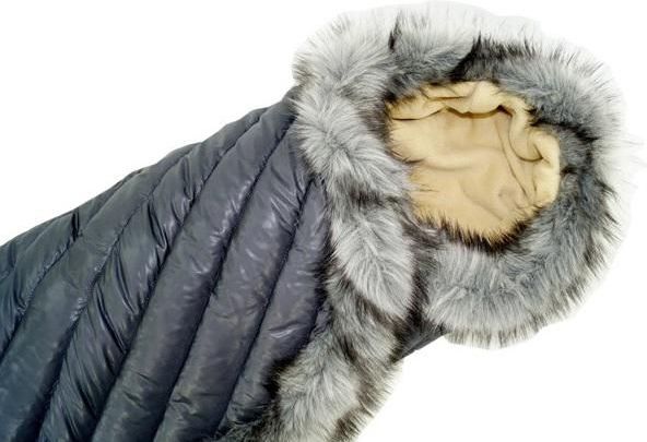 Little Up Fusak s kožíškem LittleUp Eskimo bílá s hnědou kožešinou - obrázek 3
