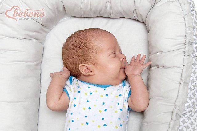 Bobono Oboustranné hnízdečko pro miminko - květy šedé + šedá - obrázek 12